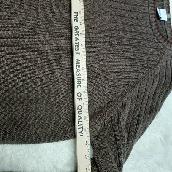 Columbia Men's Tall 100% Cotton Brown Pullover Knitted Sweater Size XLT - Picture 4 of 8